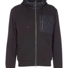 Свитшот на молнии с простеганными вставками