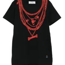 Футболка с принтом в виде цепей