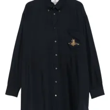 Рубашка с вышивкой в виде орбиты