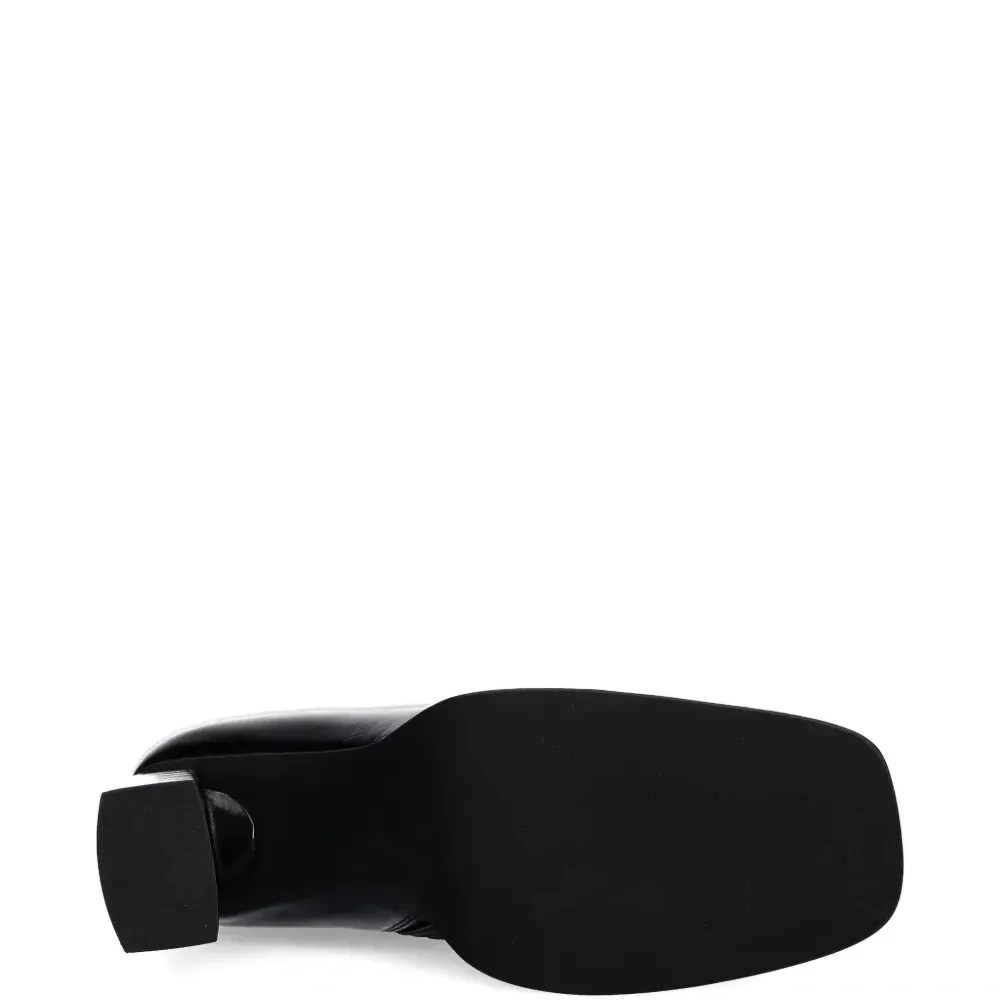 Ботильоны на молнии с квадратным мысом