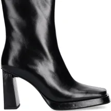 Ботильоны на молнии с квадратным мысом