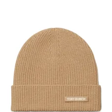 Вязаная шапка с ребристой текстурой