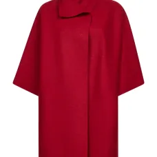 Пальто-накидка с отложным воротником