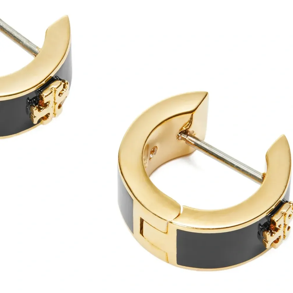 Серьги-кольца (хагги) с эмалью