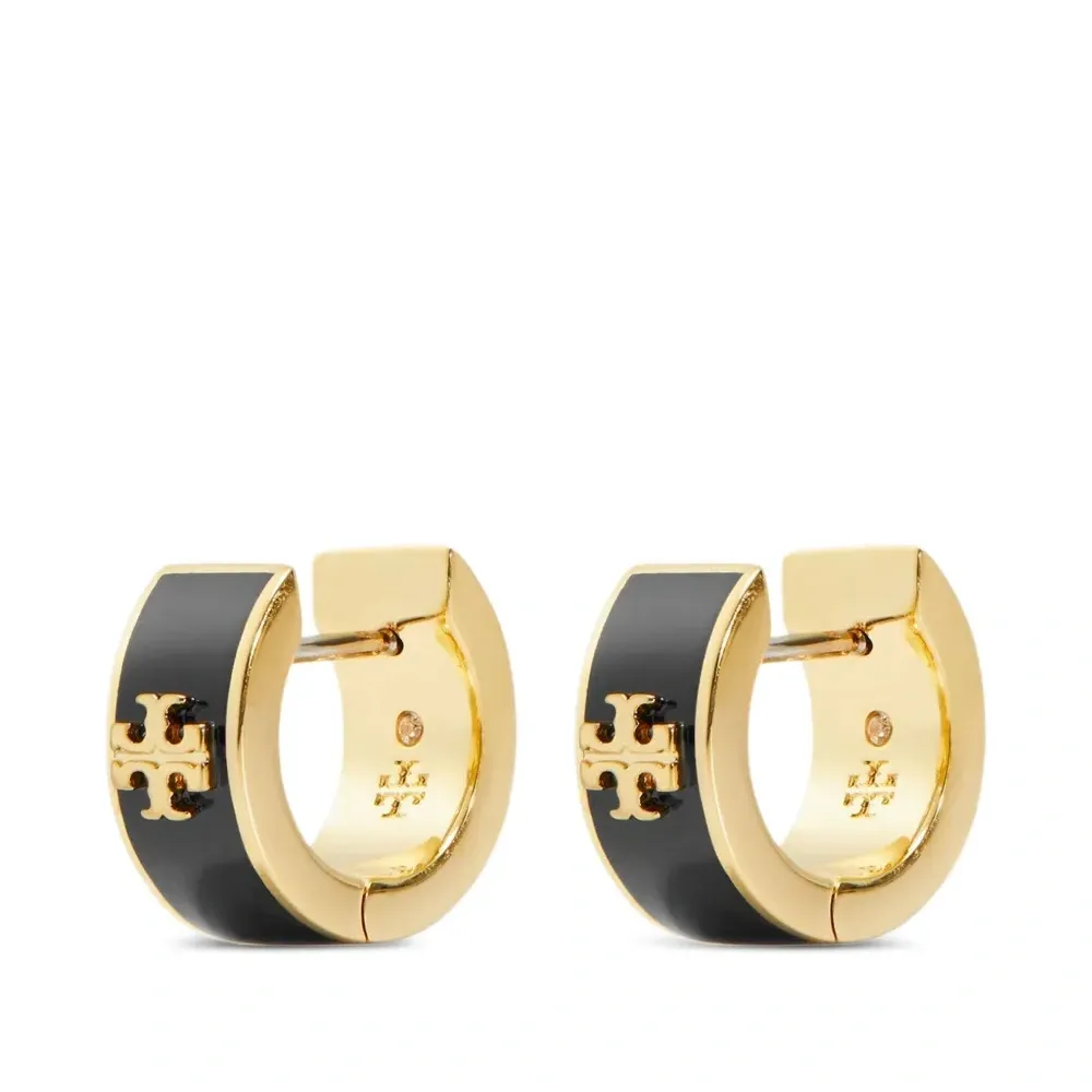 Серьги-кольца (хагги) с эмалью