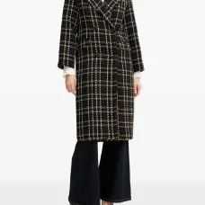 Двубортное пальто в клетку Двубортное пальто в клетку