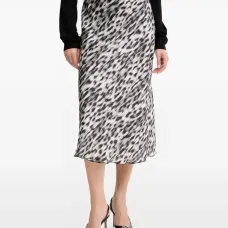 Юбка миди с анималистичным принтом