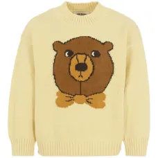 Свитер с интарсией в виде медведя
