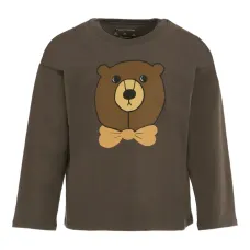 Лонгслив с принтом медведя
