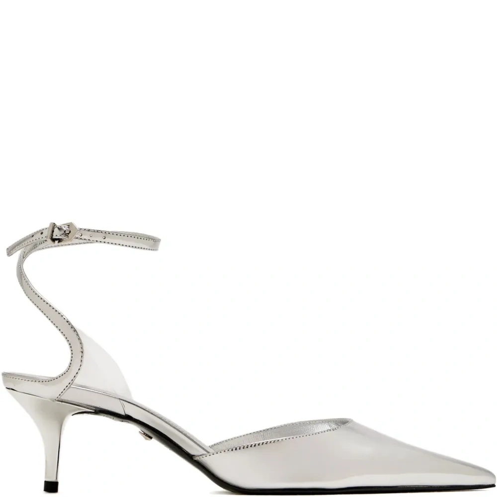 Туфли Elise с эффектом металлик и ремешком на щиколотке