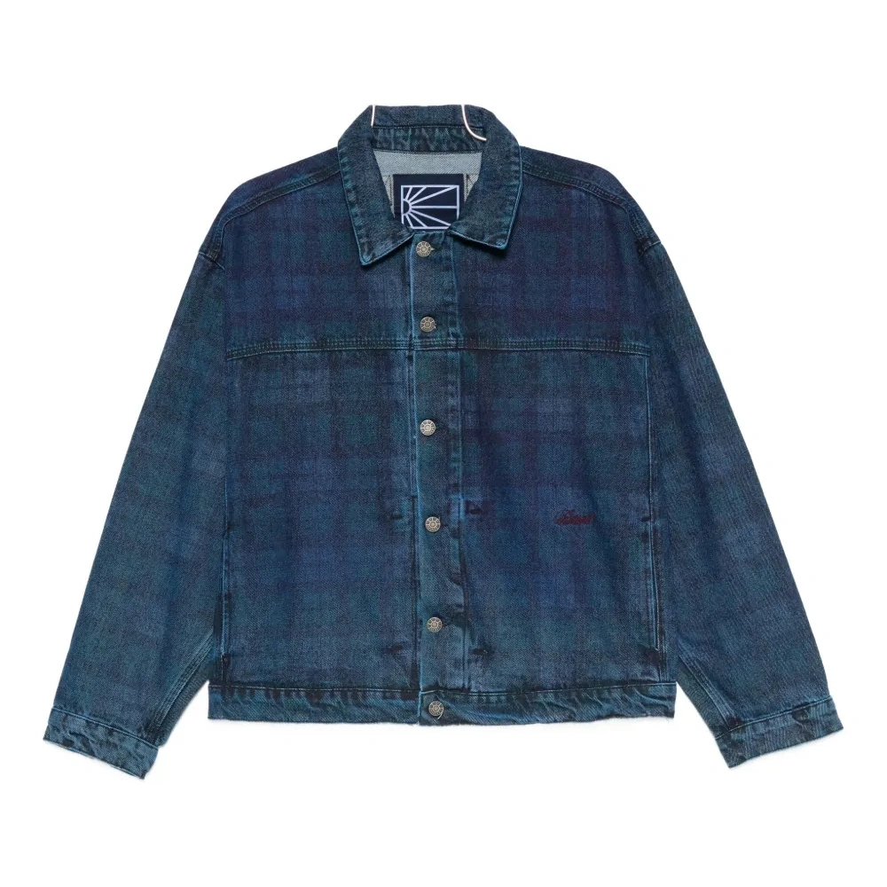 Джинсовая куртка в клетку