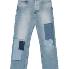 Джинсы с отделкой в технике пэчворк Джинсы с отделкой в технике пэчворк