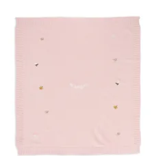 Вязаный плед с вышивкой