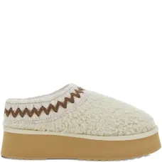 Мюли на платформе с отделкой из овчины