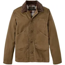 Куртка из хлопка с вельветовым воротником