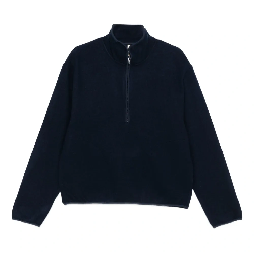 Свитер с высоким воротом и молнией до половины