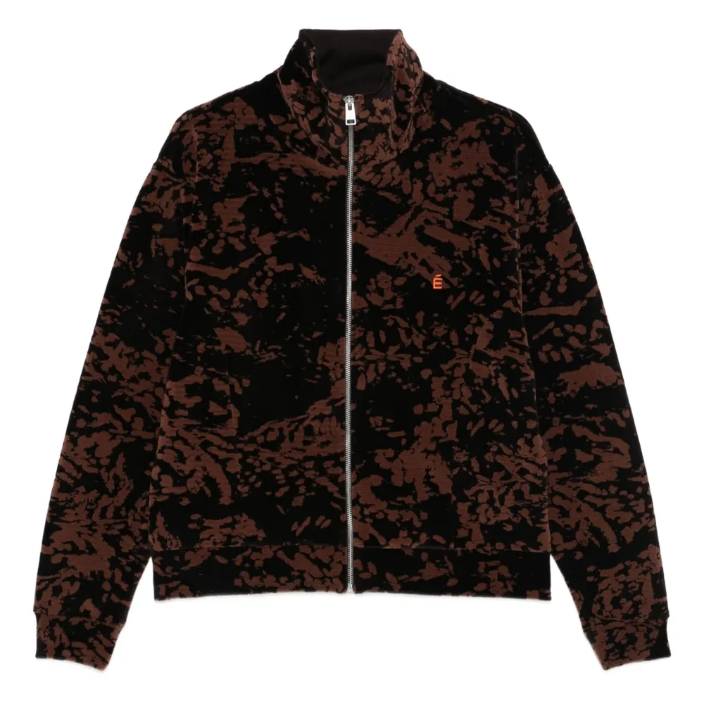 Куртка на молнии с абстрактным принтом