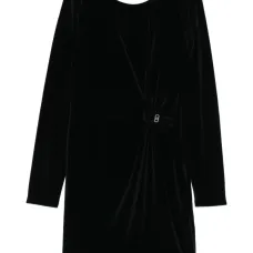 Бархатное платье с узлом