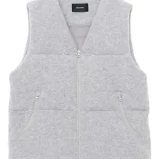 Стеганый жилет на молнии спереди Стеганый жилет на молнии спереди