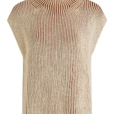 Майка с высоким воротом в рубчик Майка с высоким воротом в рубчик