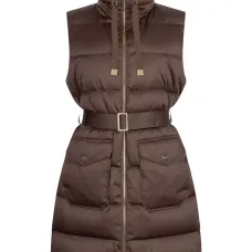 Удлинённый стёганый жилет