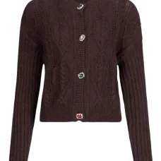 Шерстяной кардиган с украшенными пуговицами