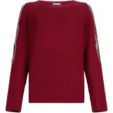 Пуловер с украшенным вырезом Пуловер с украшенным вырезом