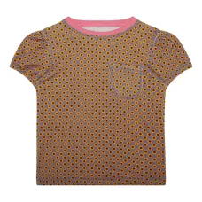 Футболка с принтом подсолнухов и карманом