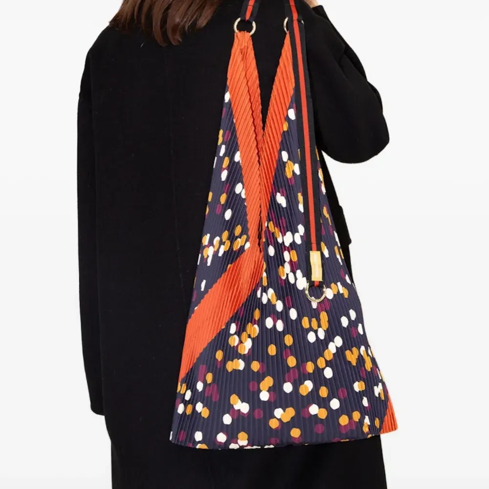 Плиссированная сумка на плечо с гороховым принтом Valeria