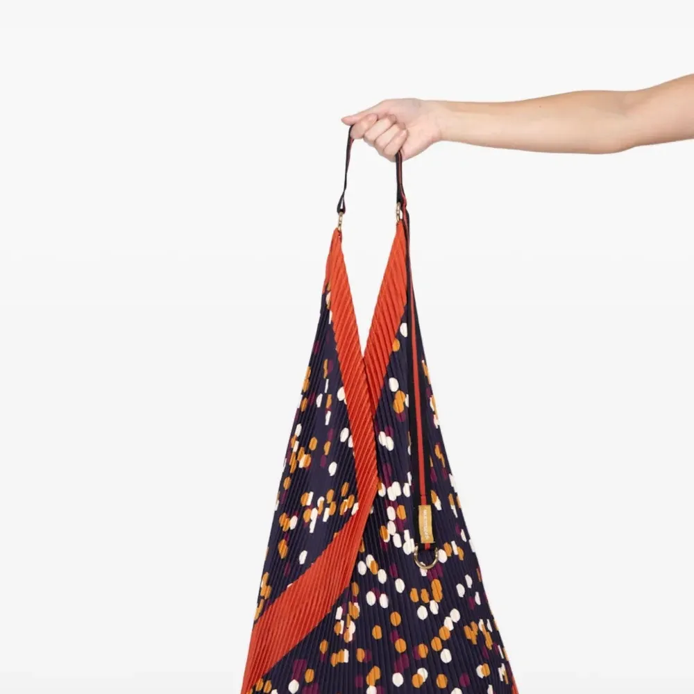 Плиссированная сумка на плечо с гороховым принтом Valeria