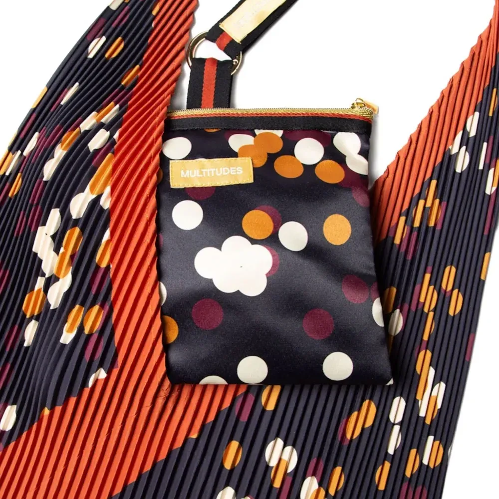 Плиссированная сумка на плечо с гороховым принтом Valeria