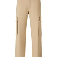 Брюки карго с эластичным поясом и накладными карманами Брюки карго с эластичным поясом и накладными карманами