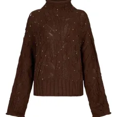 Водолазка с украшениями из драгоценных камней