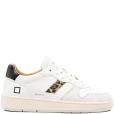 Кроссовки с леопардовыми вставками