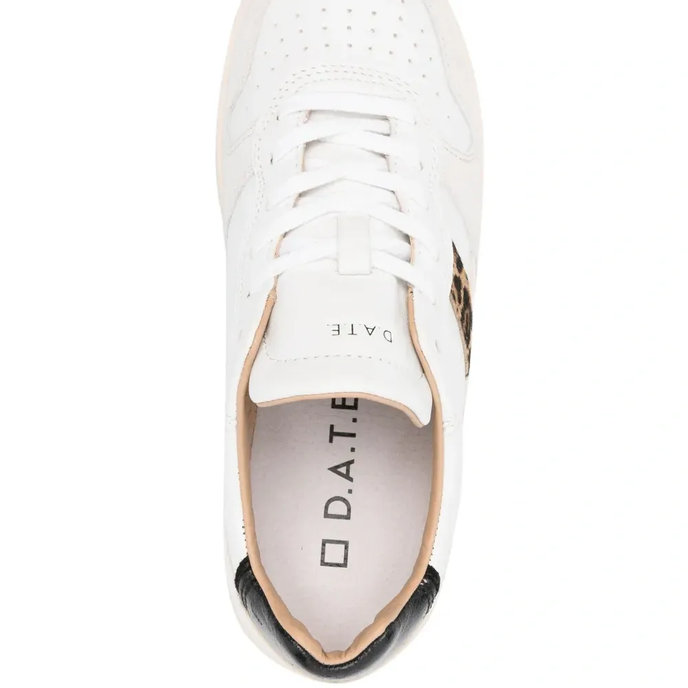 Кроссовки с леопардовыми вставками