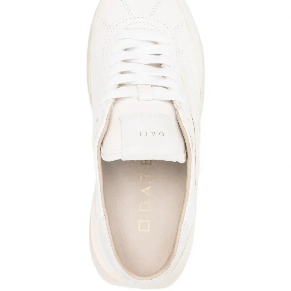 Кожаные низкие кеды на шнуровке