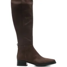 Кожаные сапоги до колена на молнии высотой 380 мм