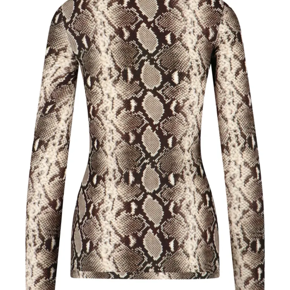 Топ с высоким воротником и принтом под змеиную кожу Топ с высоким воротником и принтом под змеиную кожу