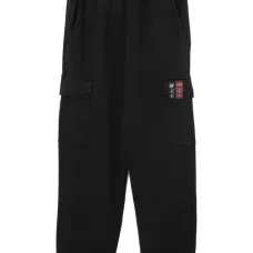 Брюки с нашивкой-логотипом