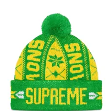 Шапка-бини из жаккарда с узором и помпоном