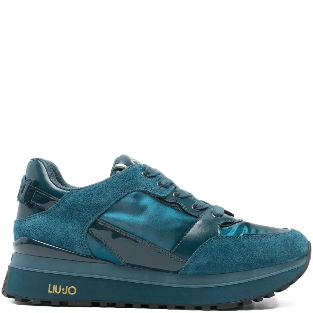 Кроссовки с кожаными вставками