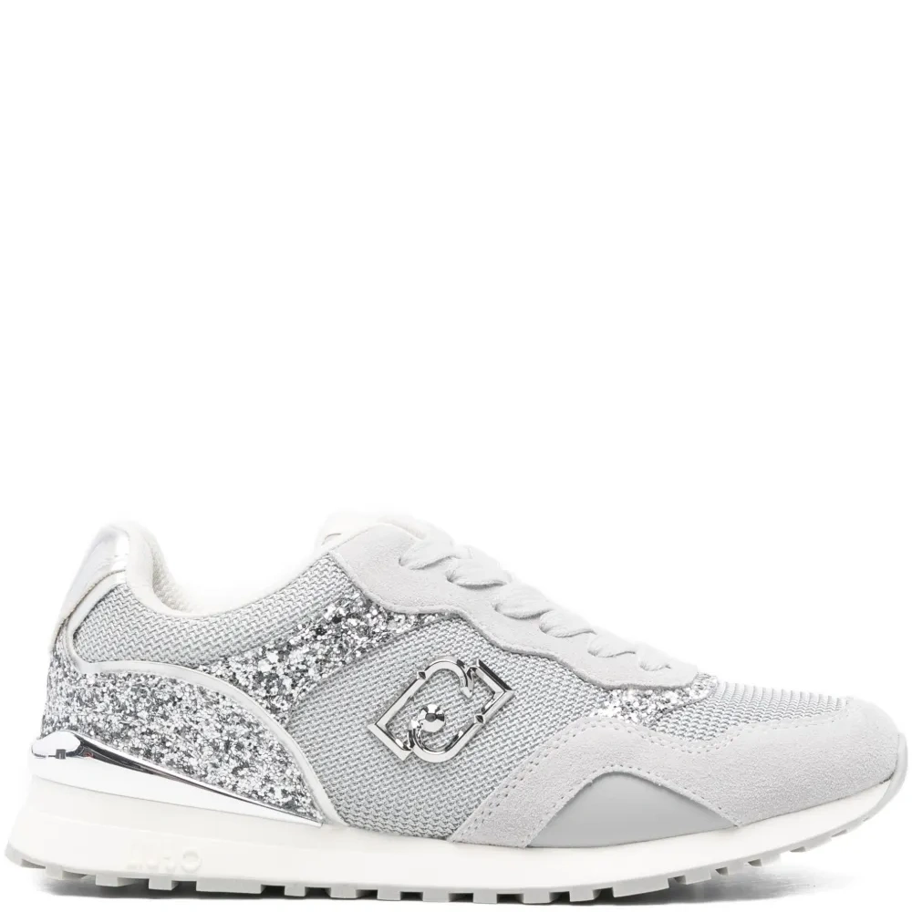 Кроссовки с блестящими вставками