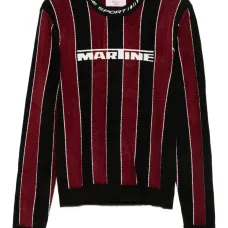 Полосатый свитер с принтом логотипа