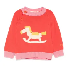 Свитер с изображением лошадки-качалки