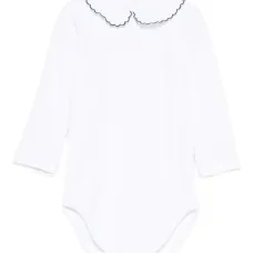 Боди с воротником-оборкой