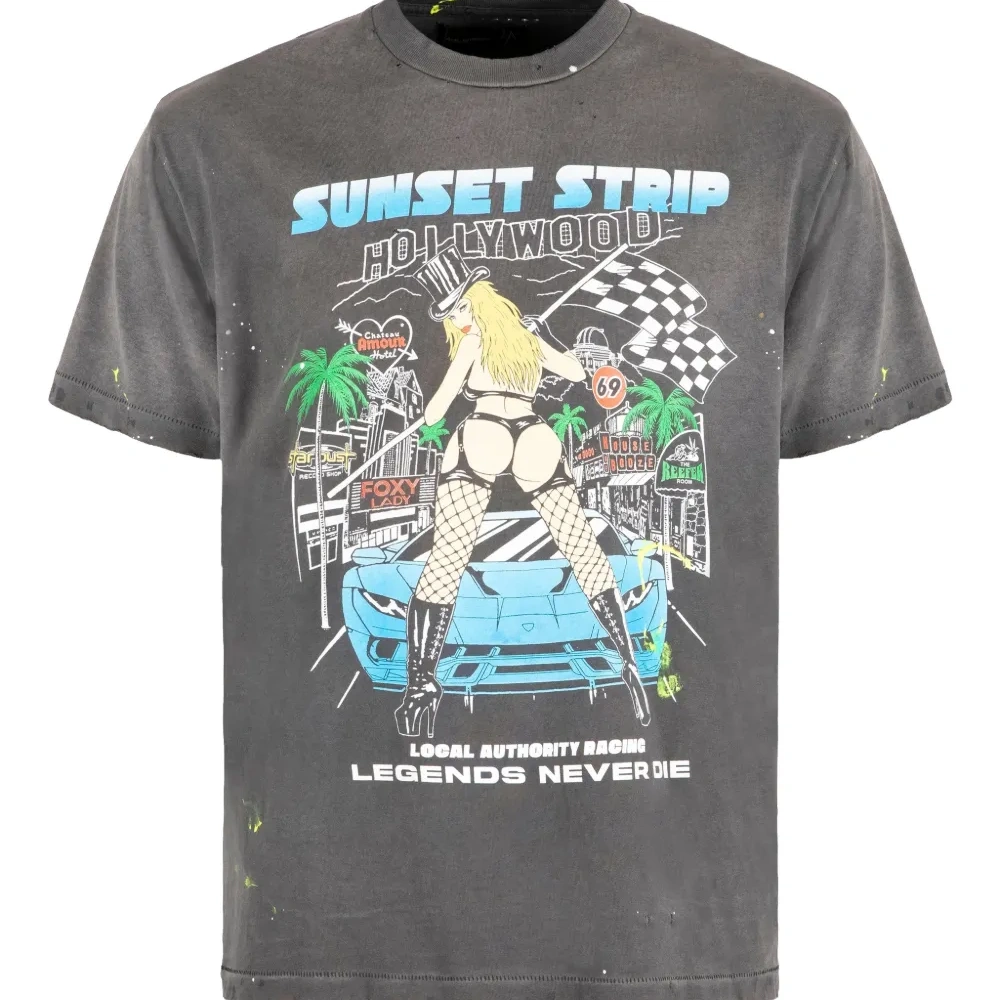 Футболка с графическим принтом и круглым вырезом