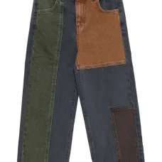 Джинсы с панелями в стиле колор-блок