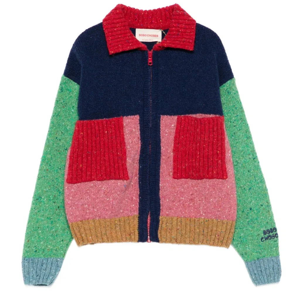 Кардиган с панелями в стиле колор-блок