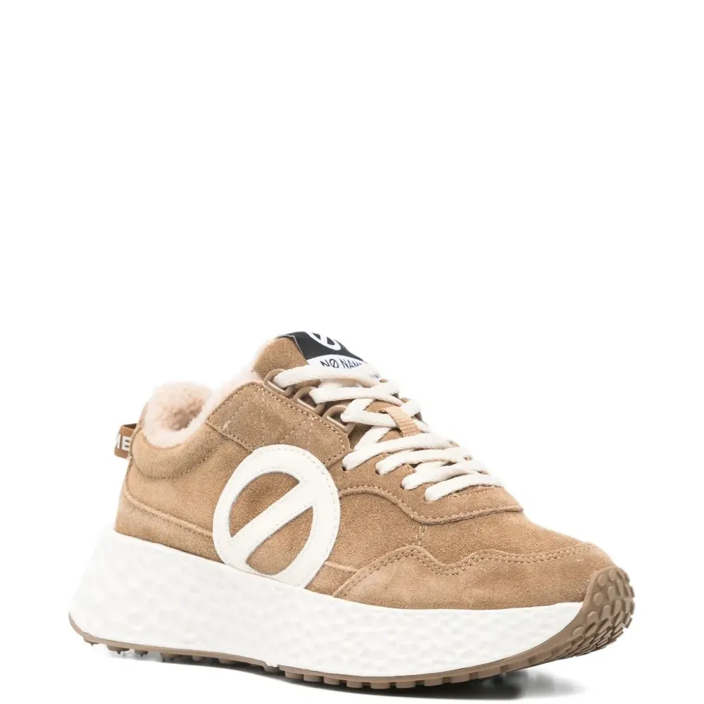 Замшевые кроссовки с круглым логотипом