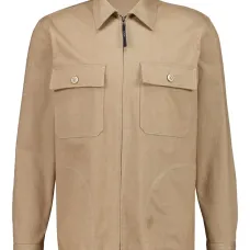 Хлопковая рубашка-оверширт на молнии